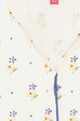 Off White And Blue Cotton Lehenga Set image number 1