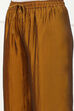Gold-Toned Solid Mid-Rise Straight Palazzo image number 1