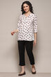 Rust Cotton Flax Slim Solid Pants image number 0