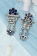 Oxidized Blue Earrings image number 2