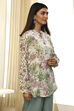 Pastel Green Floral Printed Short Kurta image number 4