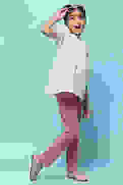 Onion Pink Cotton Lycra Skinny Jeggings image number 6