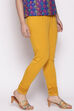 Yellow Cotton Lycra Churidar image number 3
