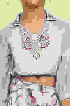 Blue Georgette Dyed Relaxed Lehenga Set image number 1