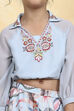 Blue Georgette Dyed Relaxed Lehenga Set image number 1