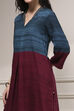 Teal Viscose Rayon Straight Printed Kurta Pants Set image number 1