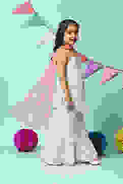 Cream Cotton Straight Kurta Sharara Suit Set image number 6