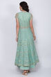 Sea Green Chanderi Fusion Wear Set image number 6