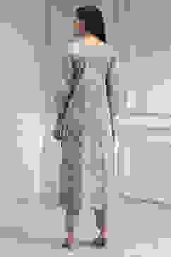 Purple Cotton Printed Embroidered Unstitched Suit Set image number 6