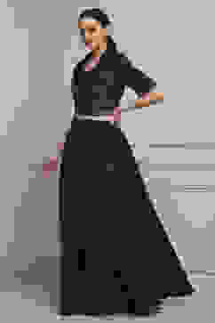 Purple Viscose Blend Printed Fusion Set image number 3