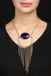 Golden Necklace With Lapis Lazuli Stone image number 0