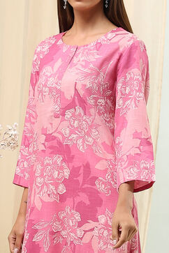 Onion Pink Viscose Rayon Straight Kurta image number 1