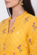 Teal Cotton A-Line Printed Kurta image number 1