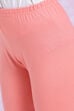 Peach Cotton Double Layered Kurta Churidar Suit Set image number 7