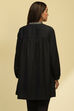 Black Viscose Blend Regular Fit Straight Kurti image number 3