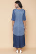 Blue Cotton Straight Printed Kurta image number 5