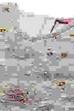 Green Cotton Tissue Blouse Tiered Lehenga & Net Dupatta image number 1