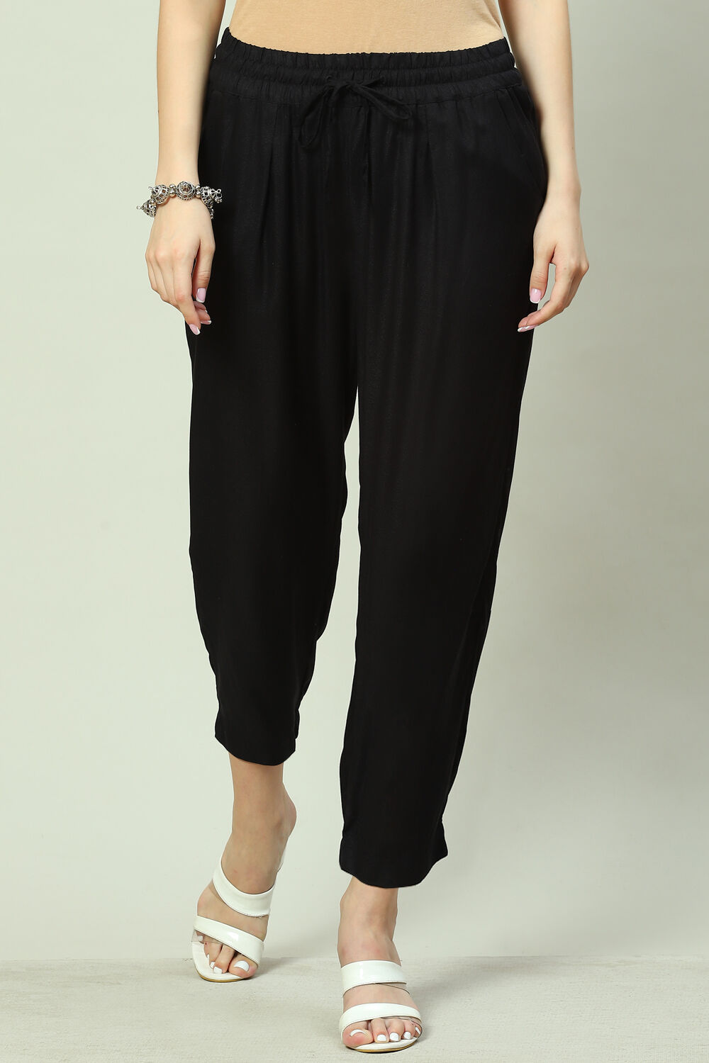 Black Viscose Pants image number 0