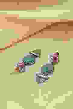 Turquoise Brass Drop & Danglers image number 0