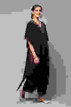 Purple Art Silk A-Line Kurta Palazzo Suit Set image number 5