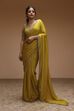 Lime Polyester Dyed Saree