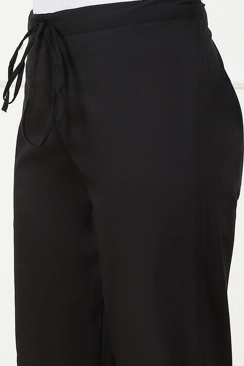 White Cotton Solid Pant image number 1