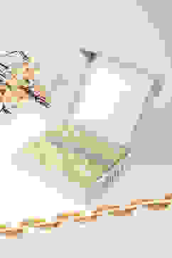 Beige Chanderi Jamdani Unstitched Suit Set image number 0