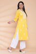 Pink Cotton Chikankari Embroidered Kurta image number 3
