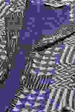 Indigo Viscose Straight Printed Jacket image number 2