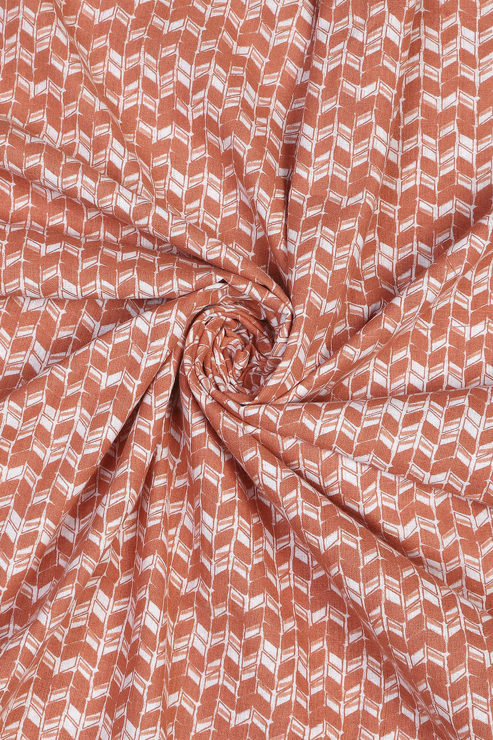 Mustard Yellow Cotton Printed Unstitched Suit Set image number 3