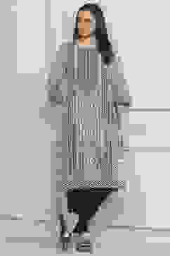 White Cotton Straight Kurta image number 0