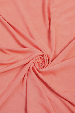 Salmon Pink Linen Unstitched Suit Set image number 3