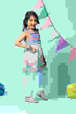 Powder Blue Cotton Straight 2 Piece Set image number 5