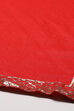 Red Cambric Anarkali Kurta Churidar Suit Set image number 3