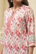 Off White Art Silk Straight Kurta Pant Suit Set image number 1