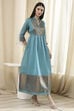 Fuschia Polyester Blend  Kurta image number 4