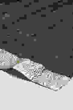 Rohit Bal Black Cotton Silk Anarkali Yarndyed Suit Set image number 3