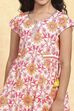 Blue Cotton Flared Printed Suit Set image number 1
