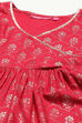 Lime Yellow Rayon Flared Printed Kurta image number 1