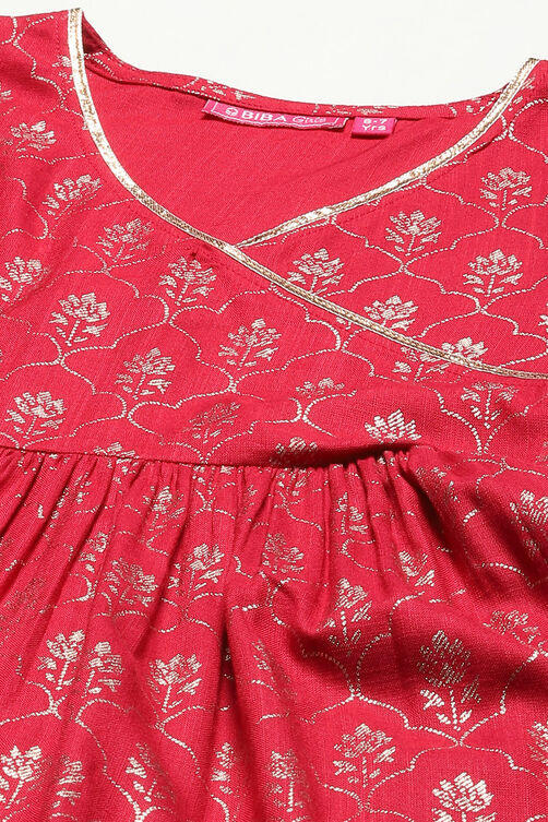 Lime Yellow Rayon Flared Printed Kurta image number 1