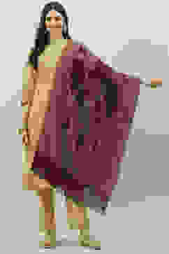 Maroon Acrylic Yarndyed Dupatta image number 2