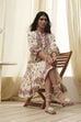 Beige Cotton Printed Tiered Dress image number 0