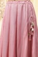 Powder Pink Viscose Front Open Suit Set image number 2