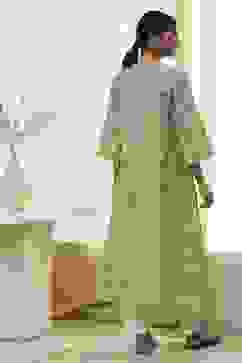 Green Pure Cotton Printed Straight Kurta image number 3