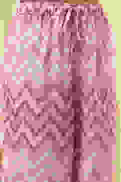 Pink and White Cotton Straight Suit Set image number 2