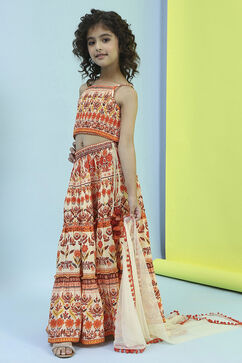 Multicolor Cotton Lehenga Set image number 7