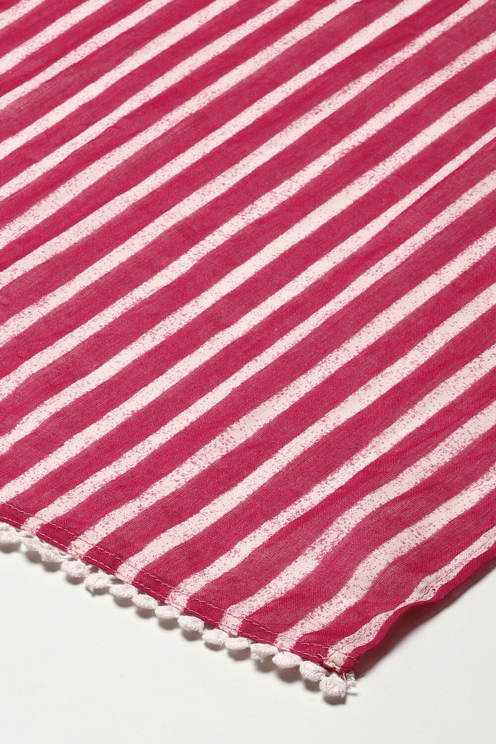 Red Cotton Blend Straight Kurta Palazzo Suit Set image number 3