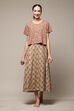 Sage Green Cotton Blend Printed Nightdress image number 5