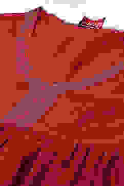 Red Flared Poly Modal Fusion Wear 2 Piece Set image number 1