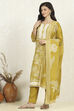 Purple Cotton Unstitched Suit Set image number 4